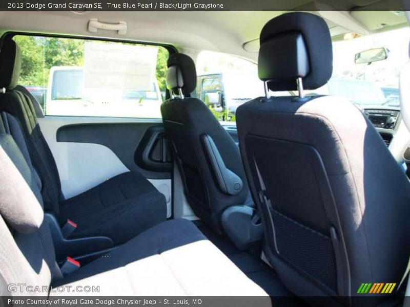 True Blue Pearl / Black/Light Graystone 2013 Dodge Grand Caravan SE