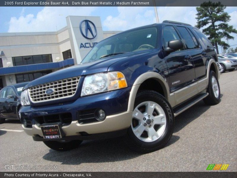 Dark Blue Pearl Metallic / Medium Parchment 2005 Ford Explorer Eddie Bauer 4x4