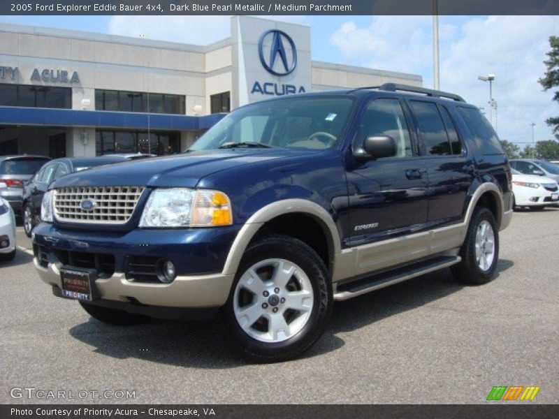 Dark Blue Pearl Metallic / Medium Parchment 2005 Ford Explorer Eddie Bauer 4x4