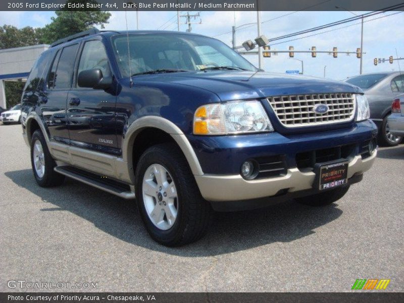 Dark Blue Pearl Metallic / Medium Parchment 2005 Ford Explorer Eddie Bauer 4x4