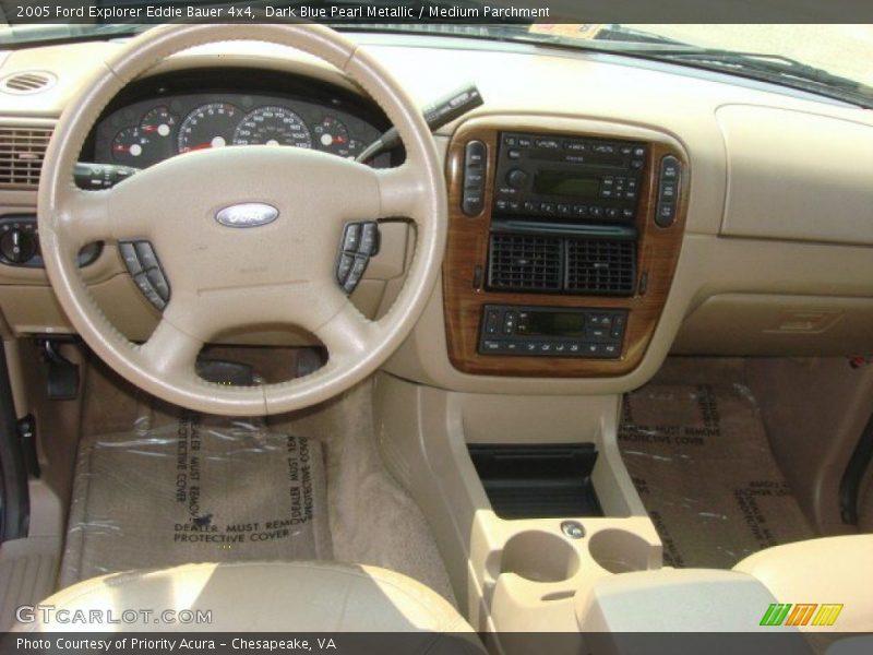 Dark Blue Pearl Metallic / Medium Parchment 2005 Ford Explorer Eddie Bauer 4x4