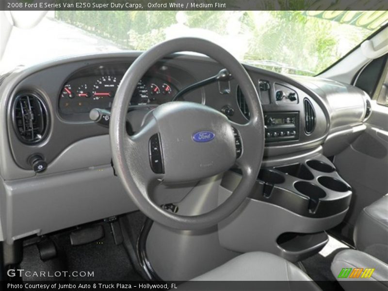 Oxford White / Medium Flint 2008 Ford E Series Van E250 Super Duty Cargo