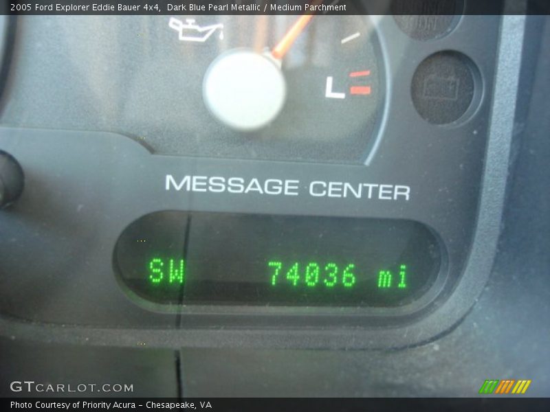 Dark Blue Pearl Metallic / Medium Parchment 2005 Ford Explorer Eddie Bauer 4x4