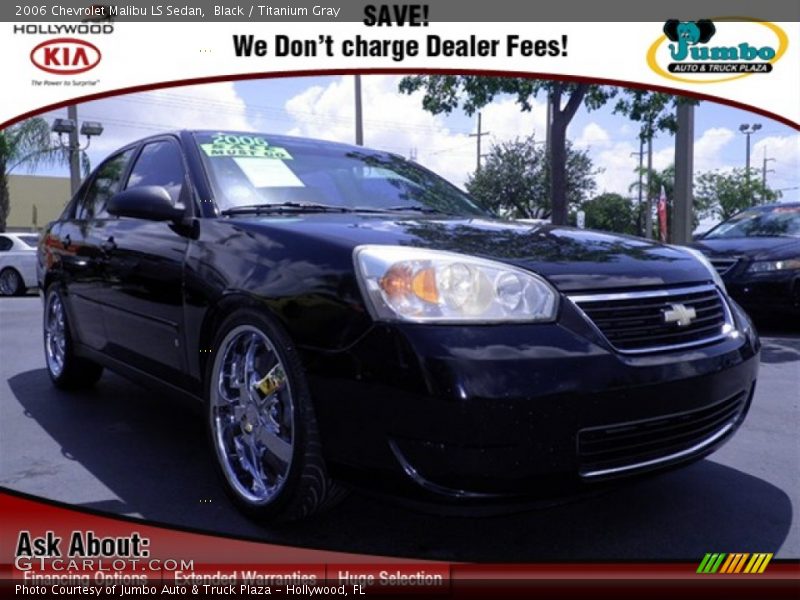 Black / Titanium Gray 2006 Chevrolet Malibu LS Sedan