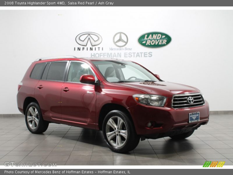 Salsa Red Pearl / Ash Gray 2008 Toyota Highlander Sport 4WD