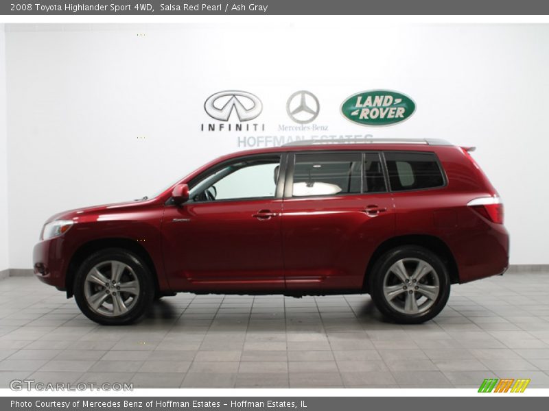 Salsa Red Pearl / Ash Gray 2008 Toyota Highlander Sport 4WD