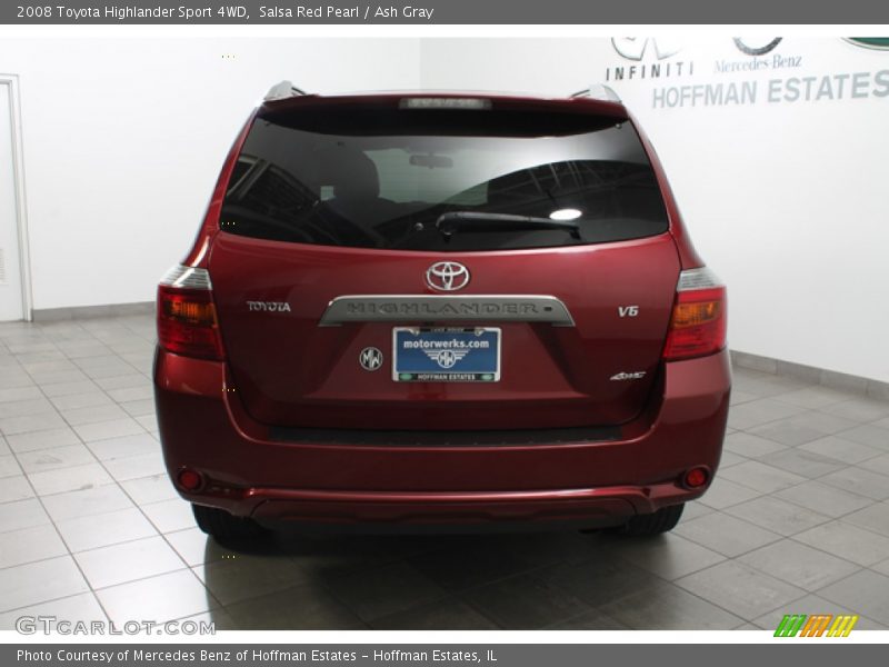 Salsa Red Pearl / Ash Gray 2008 Toyota Highlander Sport 4WD