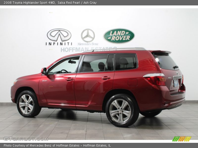 Salsa Red Pearl / Ash Gray 2008 Toyota Highlander Sport 4WD