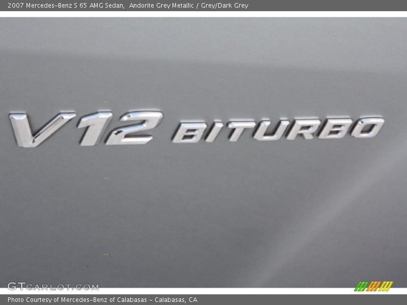 Andorite Grey Metallic / Grey/Dark Grey 2007 Mercedes-Benz S 65 AMG Sedan
