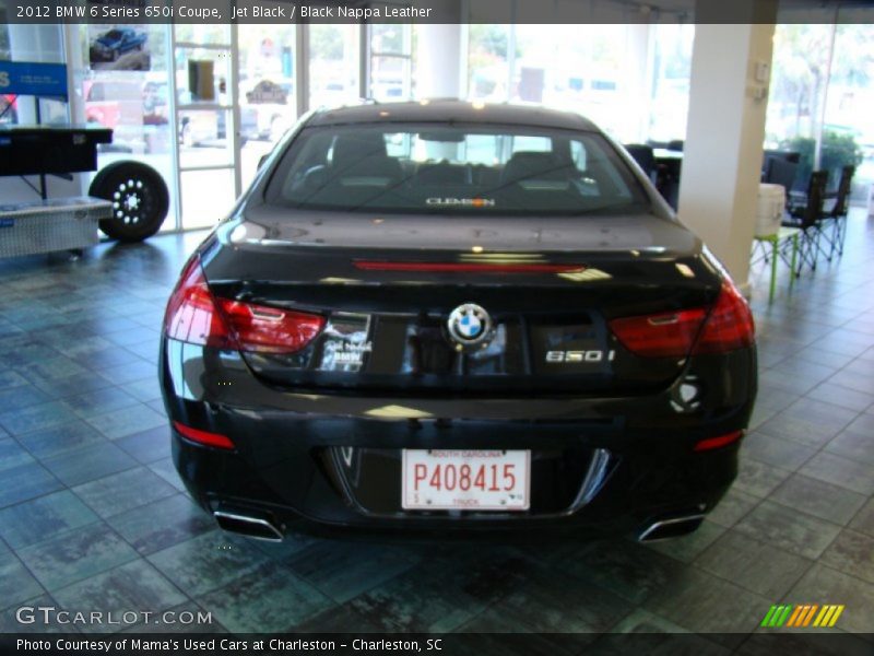 Jet Black / Black Nappa Leather 2012 BMW 6 Series 650i Coupe