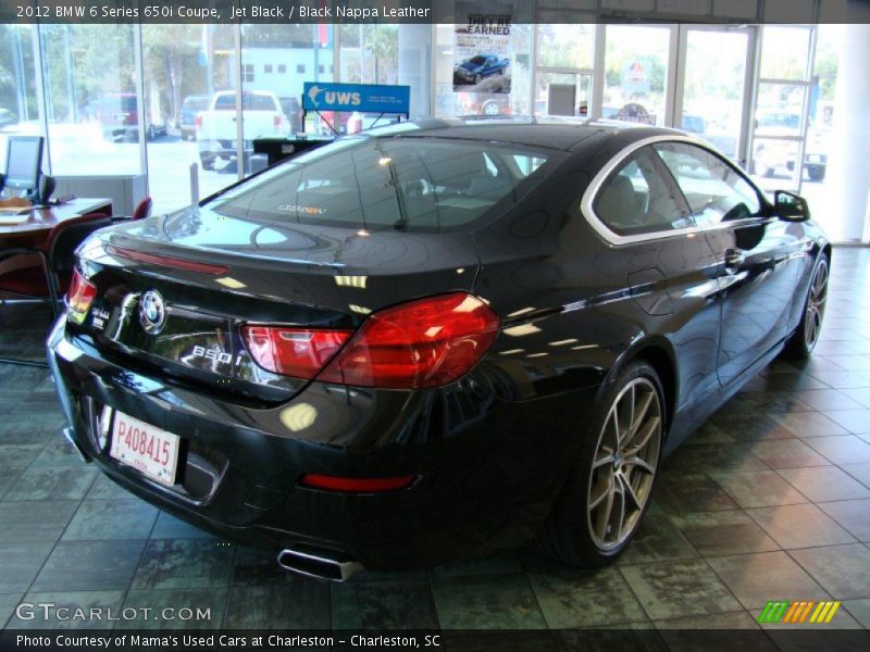 Jet Black / Black Nappa Leather 2012 BMW 6 Series 650i Coupe