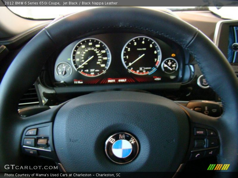 Jet Black / Black Nappa Leather 2012 BMW 6 Series 650i Coupe