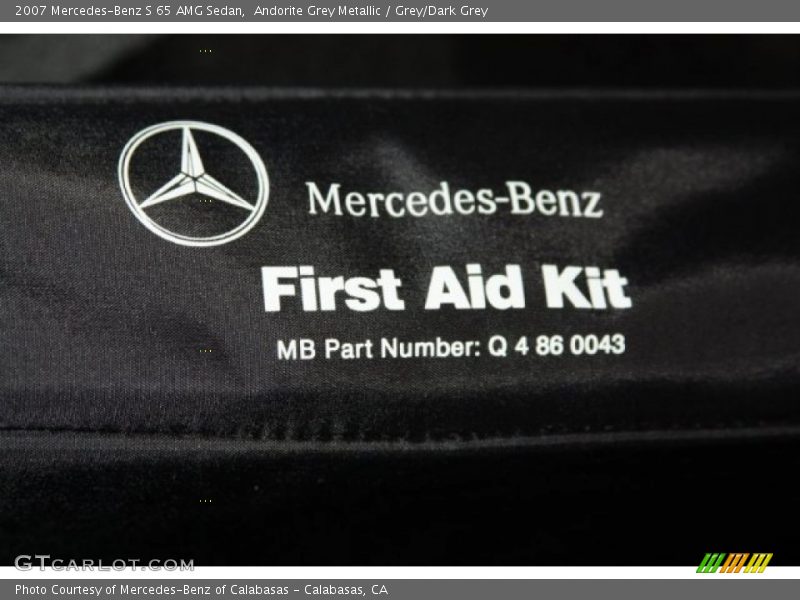 Andorite Grey Metallic / Grey/Dark Grey 2007 Mercedes-Benz S 65 AMG Sedan