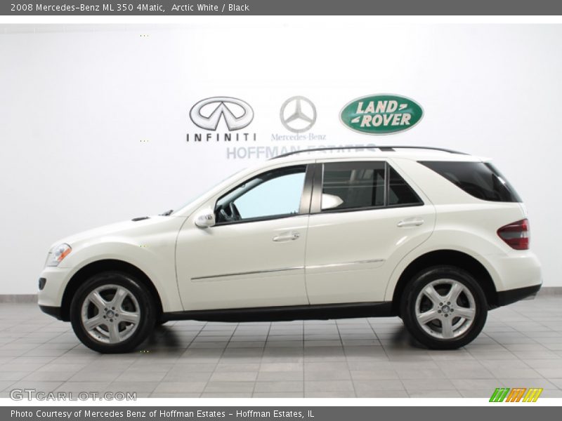 Arctic White / Black 2008 Mercedes-Benz ML 350 4Matic
