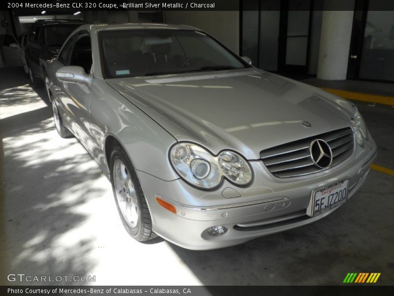 Brilliant Silver Metallic / Charcoal 2004 Mercedes-Benz CLK 320 Coupe