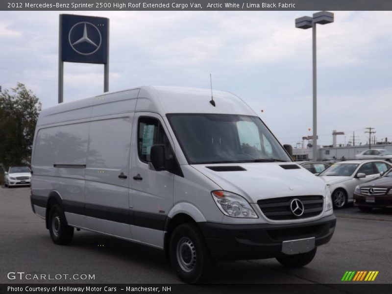 Arctic White / Lima Black Fabric 2012 Mercedes-Benz Sprinter 2500 High Roof Extended Cargo Van