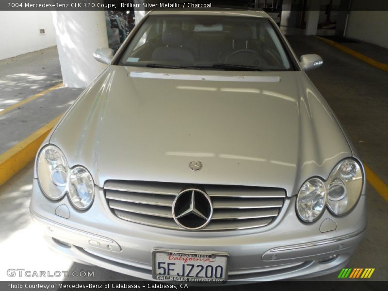 Brilliant Silver Metallic / Charcoal 2004 Mercedes-Benz CLK 320 Coupe