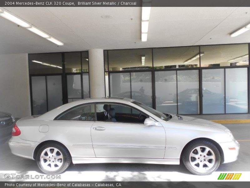 Brilliant Silver Metallic / Charcoal 2004 Mercedes-Benz CLK 320 Coupe