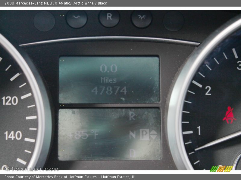 Arctic White / Black 2008 Mercedes-Benz ML 350 4Matic