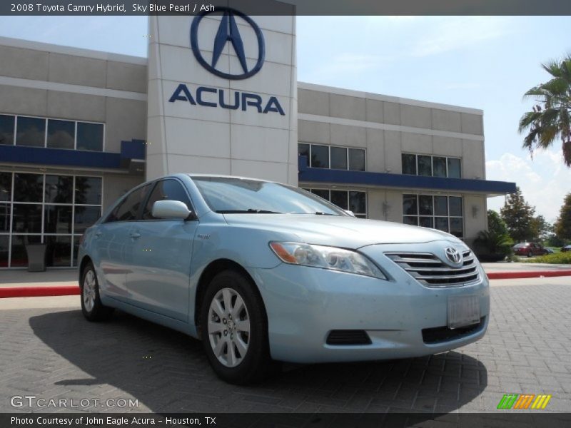 Sky Blue Pearl / Ash 2008 Toyota Camry Hybrid