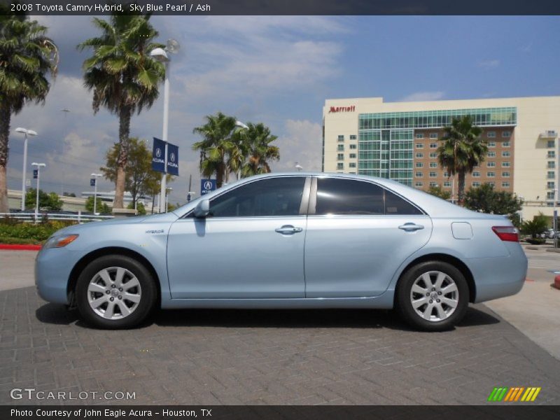 Sky Blue Pearl / Ash 2008 Toyota Camry Hybrid