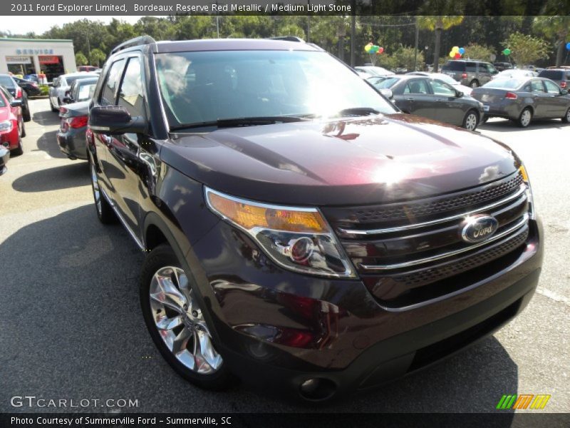Bordeaux Reserve Red Metallic / Medium Light Stone 2011 Ford Explorer Limited