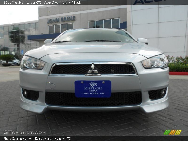 Apex Silver Metallic / Black 2011 Mitsubishi Lancer GTS