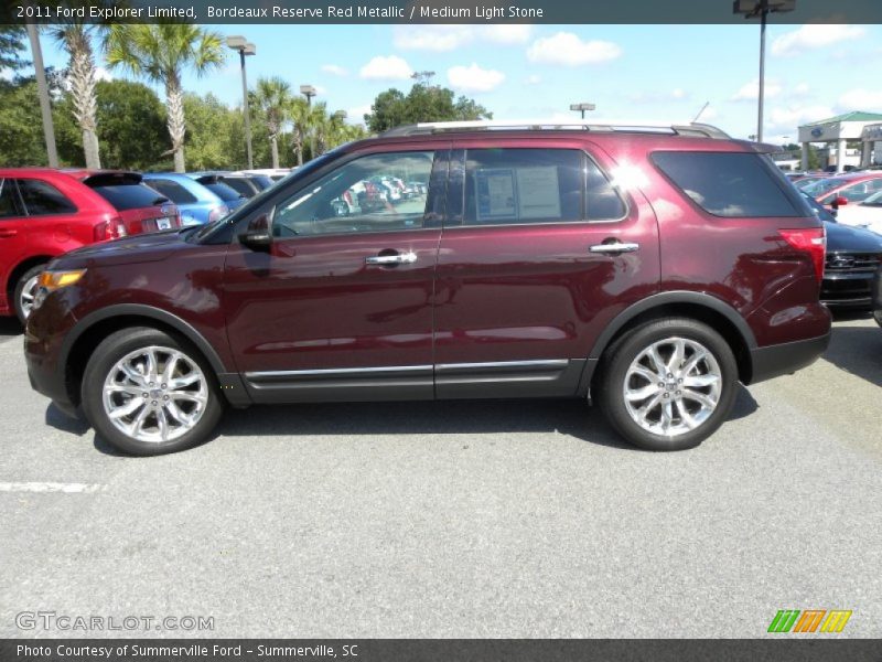 Bordeaux Reserve Red Metallic / Medium Light Stone 2011 Ford Explorer Limited