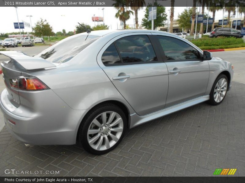 Apex Silver Metallic / Black 2011 Mitsubishi Lancer GTS