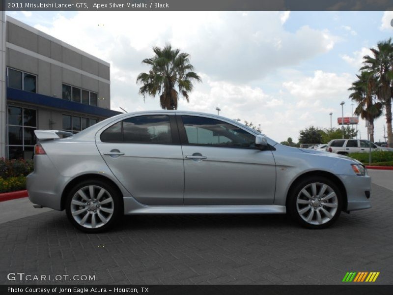 Apex Silver Metallic / Black 2011 Mitsubishi Lancer GTS