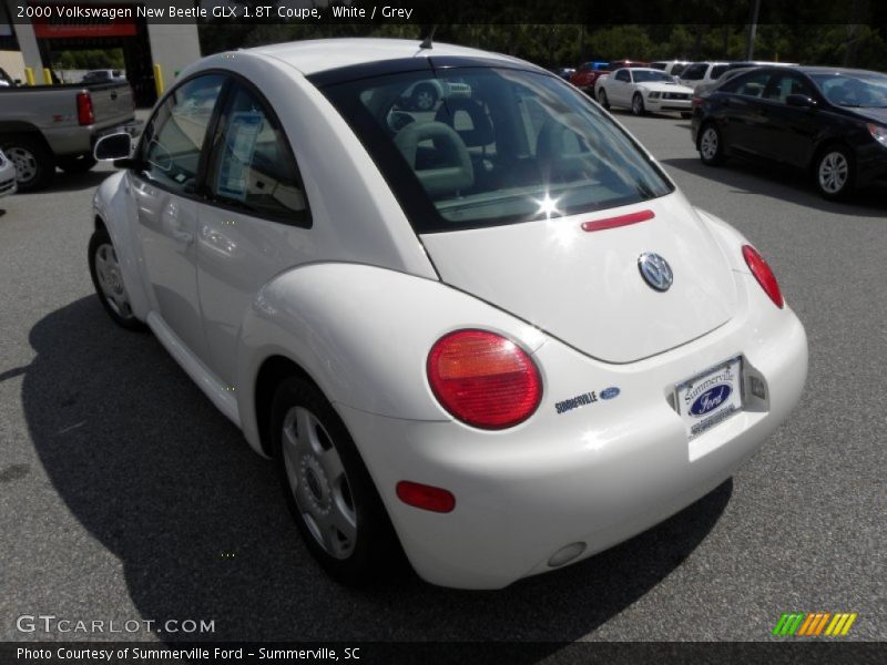 White / Grey 2000 Volkswagen New Beetle GLX 1.8T Coupe