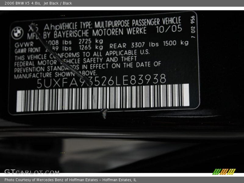 Jet Black / Black 2006 BMW X5 4.8is