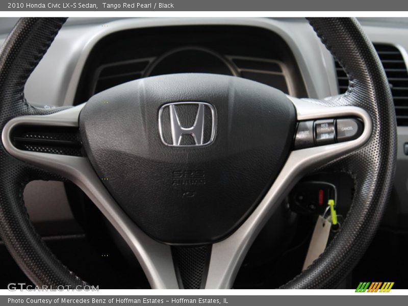 Tango Red Pearl / Black 2010 Honda Civic LX-S Sedan