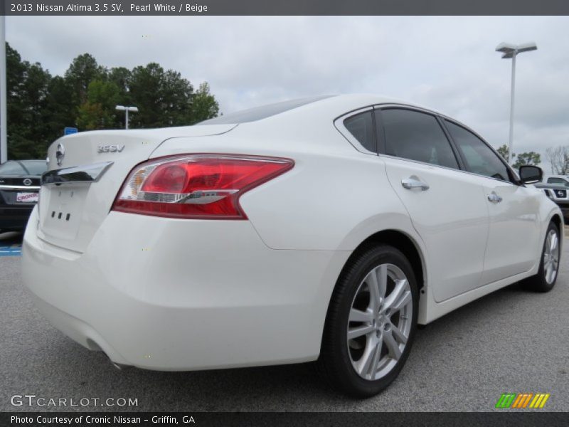 Pearl White / Beige 2013 Nissan Altima 3.5 SV