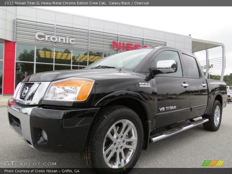 Galaxy Black / Charcoal 2012 Nissan Titan SL Heavy Metal Chrome Edition Crew Cab