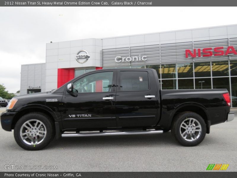 Galaxy Black / Charcoal 2012 Nissan Titan SL Heavy Metal Chrome Edition Crew Cab
