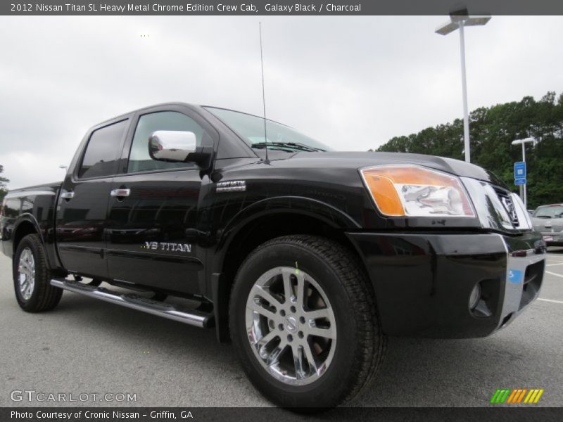Galaxy Black / Charcoal 2012 Nissan Titan SL Heavy Metal Chrome Edition Crew Cab