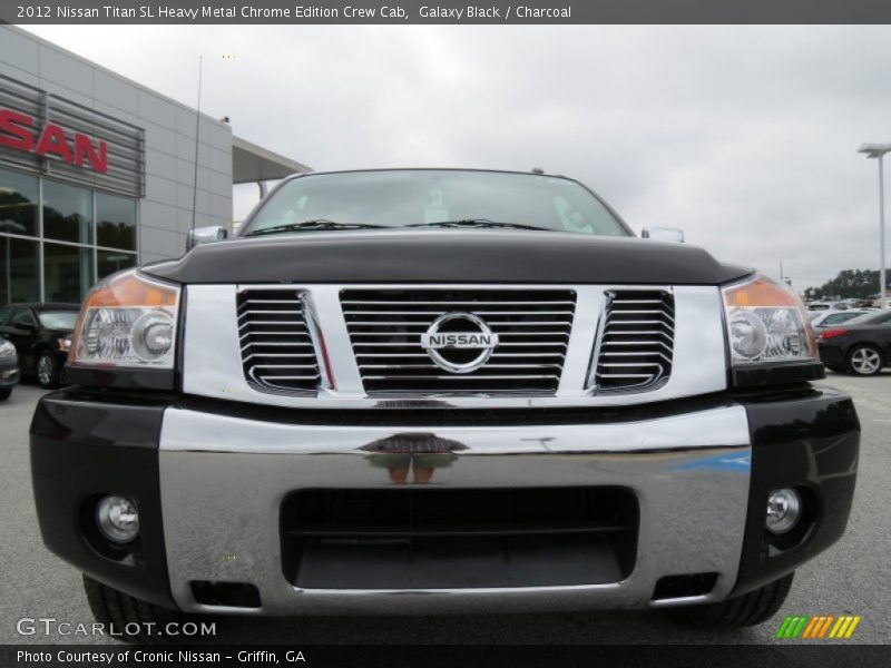 Galaxy Black / Charcoal 2012 Nissan Titan SL Heavy Metal Chrome Edition Crew Cab