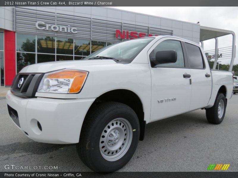 Blizzard White / Charcoal 2012 Nissan Titan S Crew Cab 4x4