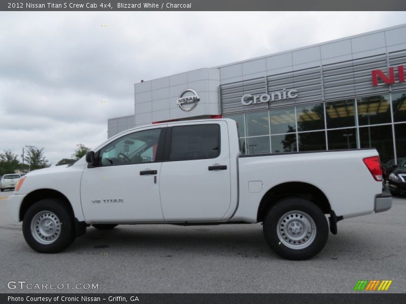 Blizzard White / Charcoal 2012 Nissan Titan S Crew Cab 4x4