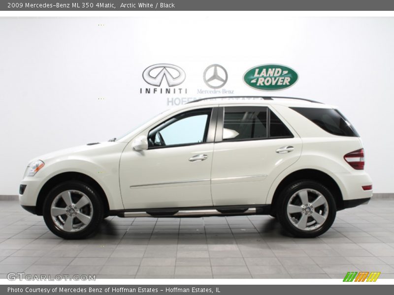 Arctic White / Black 2009 Mercedes-Benz ML 350 4Matic