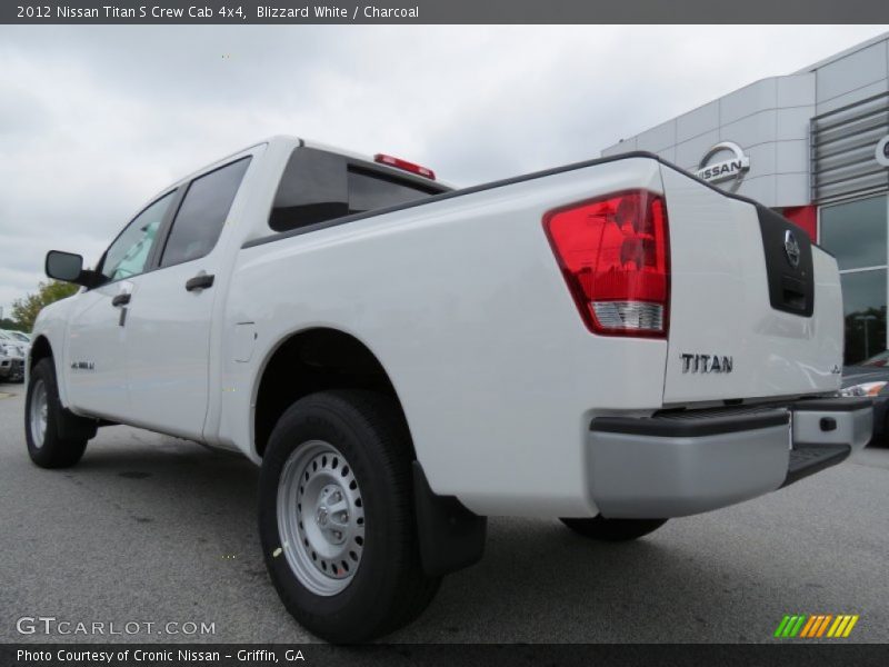 Blizzard White / Charcoal 2012 Nissan Titan S Crew Cab 4x4