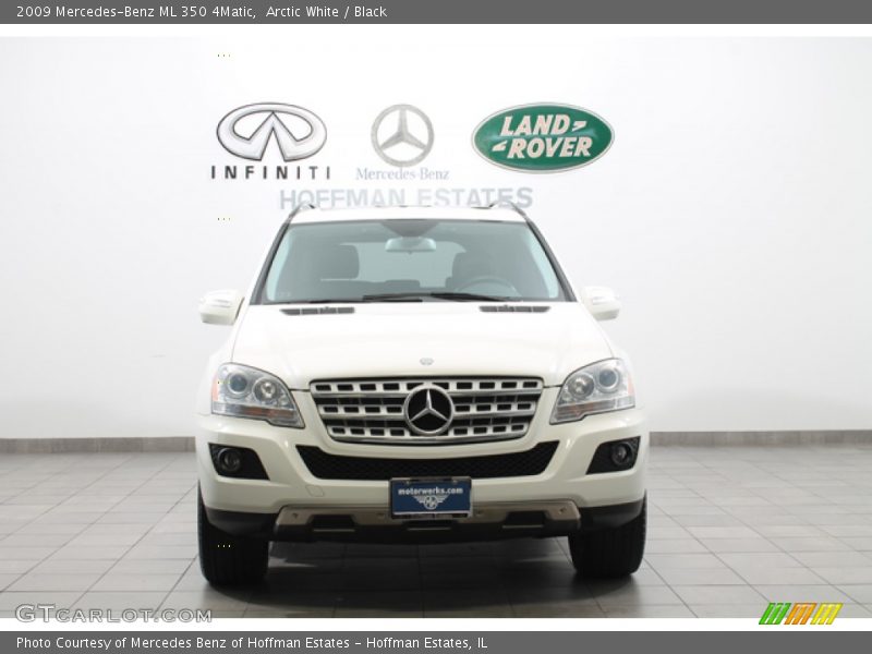 Arctic White / Black 2009 Mercedes-Benz ML 350 4Matic