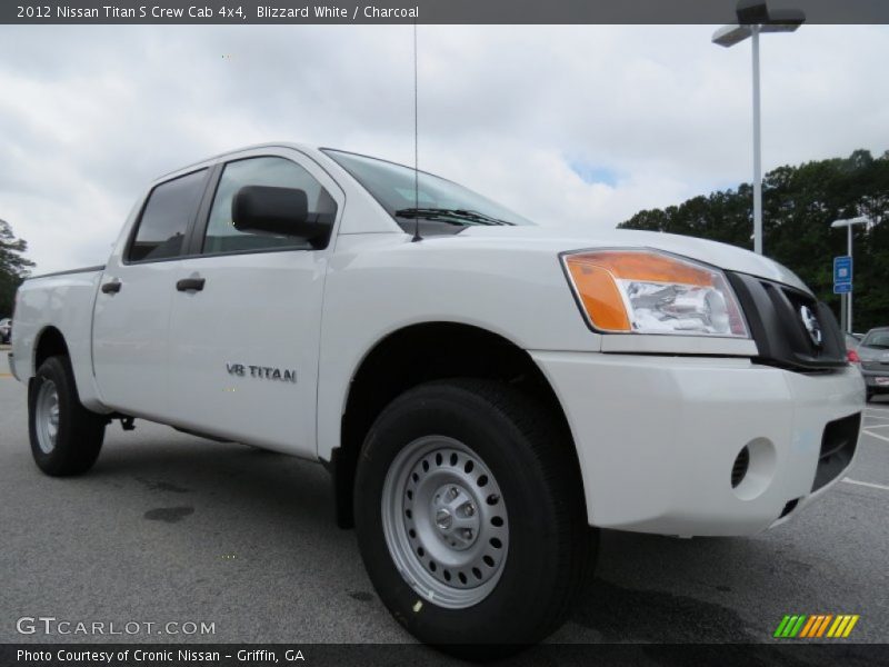 Blizzard White / Charcoal 2012 Nissan Titan S Crew Cab 4x4