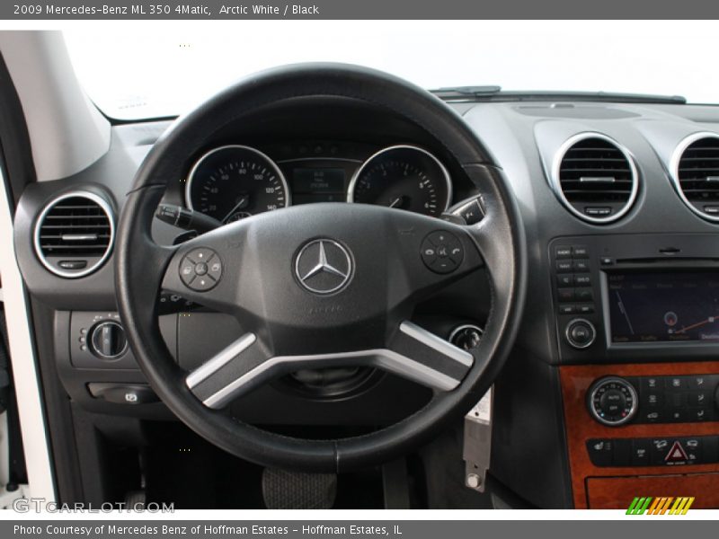 Arctic White / Black 2009 Mercedes-Benz ML 350 4Matic