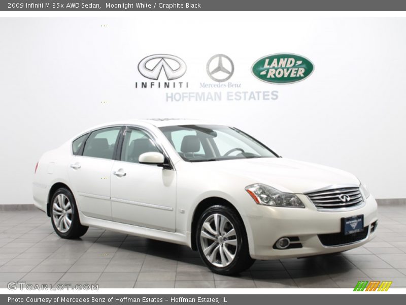 Moonlight White / Graphite Black 2009 Infiniti M 35x AWD Sedan