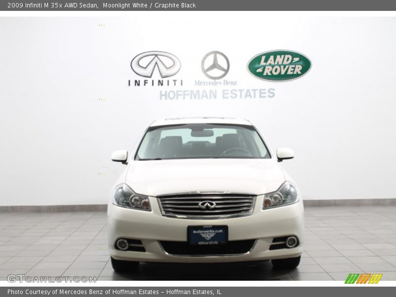 Moonlight White / Graphite Black 2009 Infiniti M 35x AWD Sedan