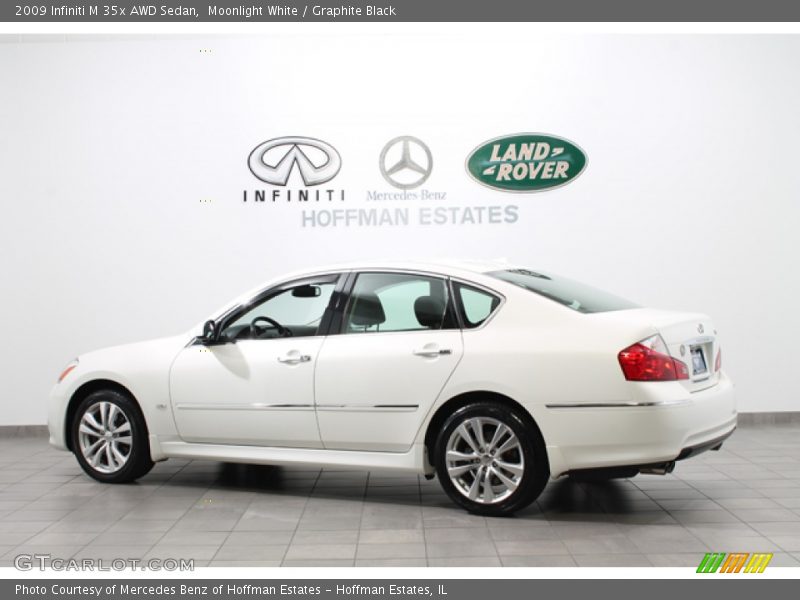 Moonlight White / Graphite Black 2009 Infiniti M 35x AWD Sedan