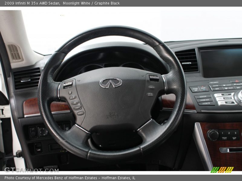Moonlight White / Graphite Black 2009 Infiniti M 35x AWD Sedan