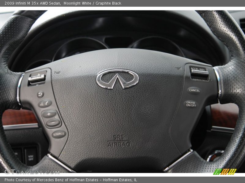 Moonlight White / Graphite Black 2009 Infiniti M 35x AWD Sedan